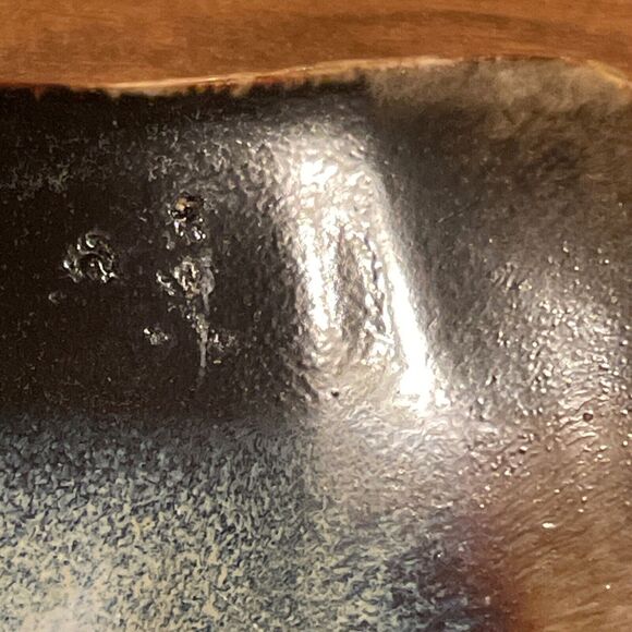 Signed Walton ‘95  Wavy Square Abstract Trinket Tray Nut Dish Sunset Colors - Picture 4 of 7